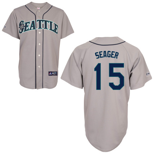 Kyle Seager #15 mlb Jersey-Seattle Mariners Women's Authentic Road Gray Cool Base Baseball Jersey